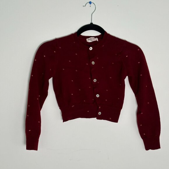 Comme Des Garcons VTG Burgundy Cardigan - Picture 2 of 4